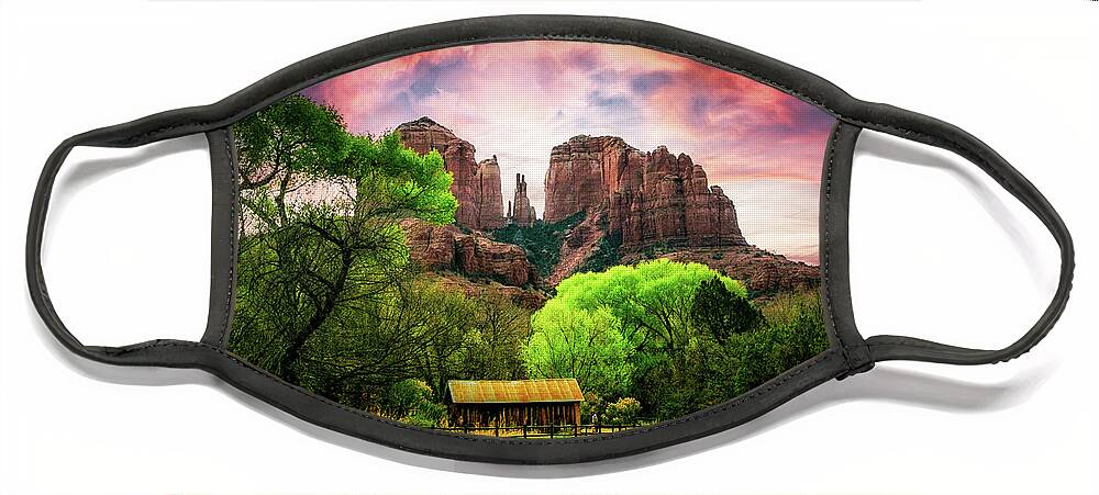 Red Rock Canyon Face Mask featuring the photograph Red Rock Canyon #4 by Lev Kaytsner