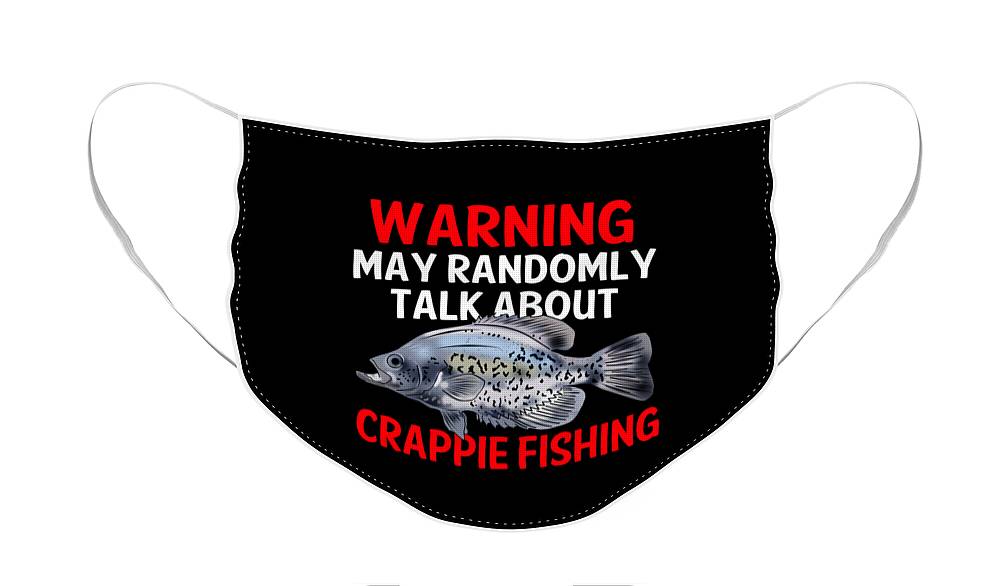 Funny Black Crappie Fishing Freshwater Fish Gift #35 Face Mask by Lukas  Davis - Pixels