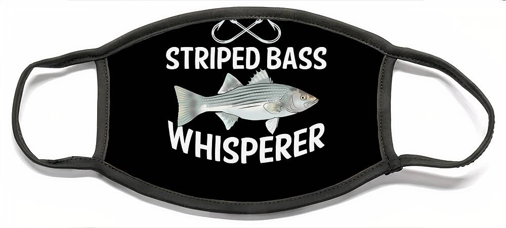 Funny Striped Bass Fishing Freshwater Fish Gift #39 Face Mask by