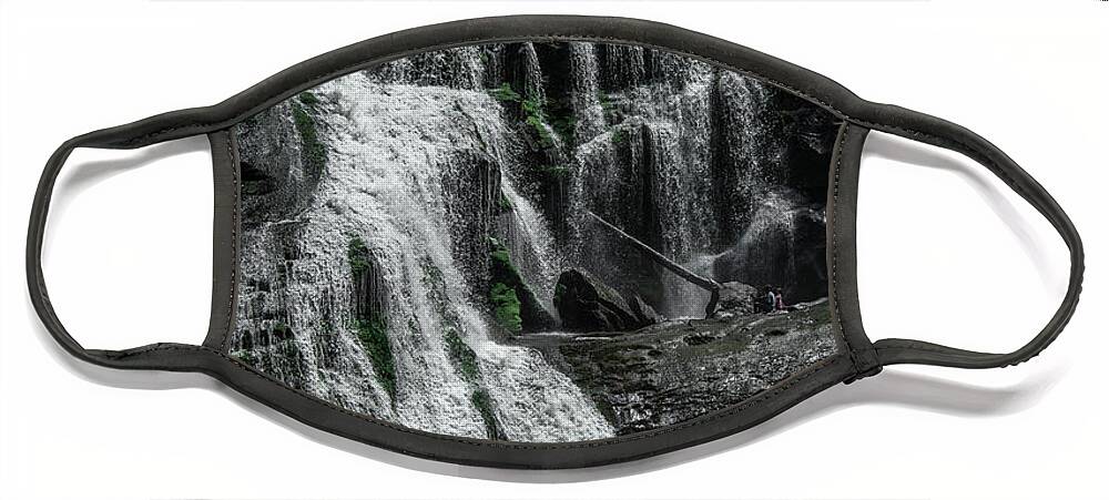 3645 Face Mask featuring the photograph Bald River Falls #4 by FineArtRoyal Joshua Mimbs