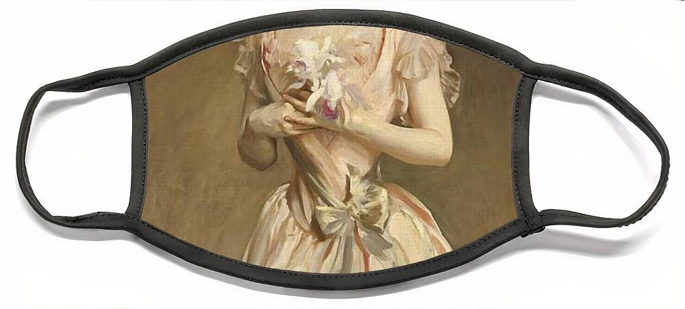 John Singer Sargent Face Mask featuring the painting Miss Grace Woodhouse #6 by John Singer Sargent
