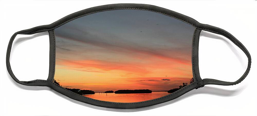 Sunset Face Mask featuring the photograph Sunset Sky #4 by Jindra Noewi