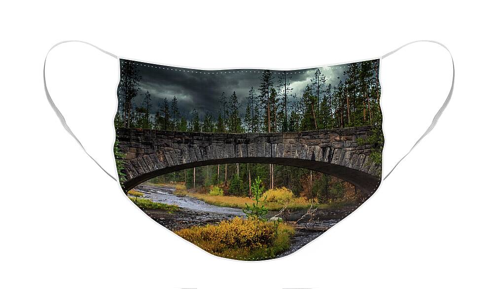 Yellowstone Face Mask featuring the photograph Yellowstone National Park #4 by Brian Venghous
