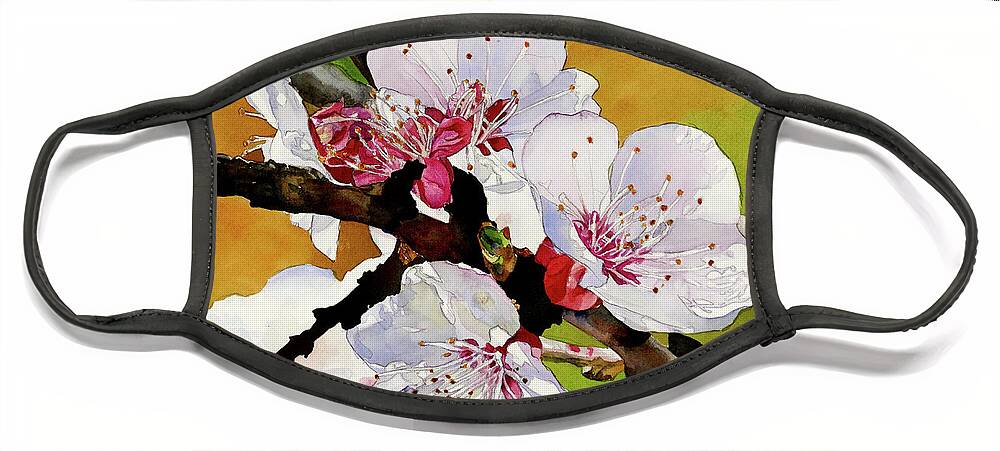 Placer Arts Face Mask featuring the painting #433 Delicate #433 by William Lum