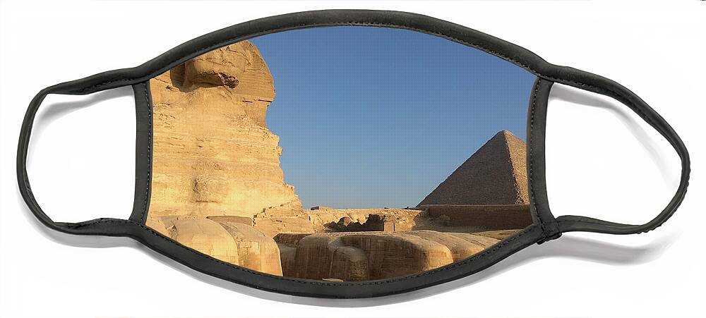 Giza Face Mask featuring the photograph Great Sphinx #5 by Trevor Grassi