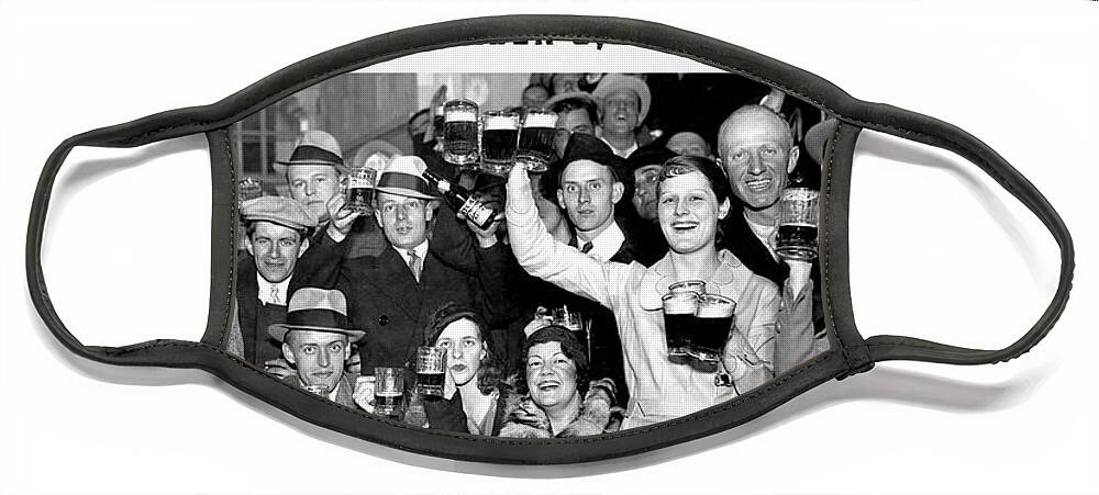 Prohibition Guardsmen Face Mask featuring the photograph Prohibition Ends Celebrate #6 by Jon Neidert