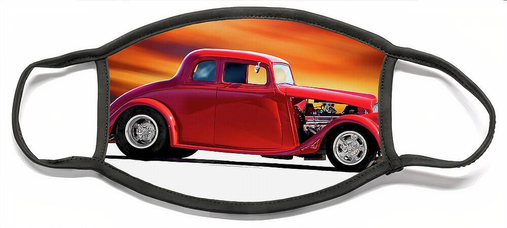 1933 Willys Model 77 Coupe Face Mask featuring the photograph 1933 Willys Model 77 Coupe #7 by Dave Koontz
