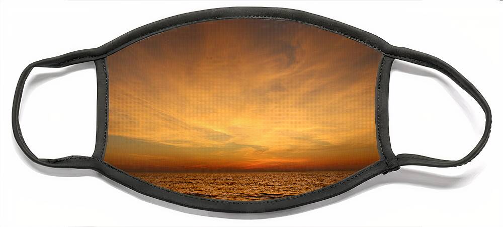 Face Mask featuring the photograph Naples Sunset #7 by Donn Ingemie