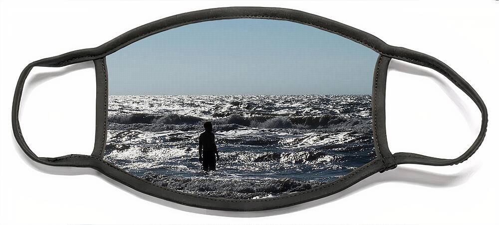 Beach Face Mask featuring the photograph A Bright Sunny Day on the Beach by L Bosco