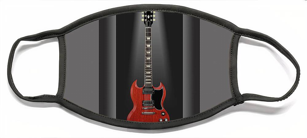 Electric Guitar Face Mask featuring the photograph A Classic Guitar in a Box 14 by Mike McGlothlen