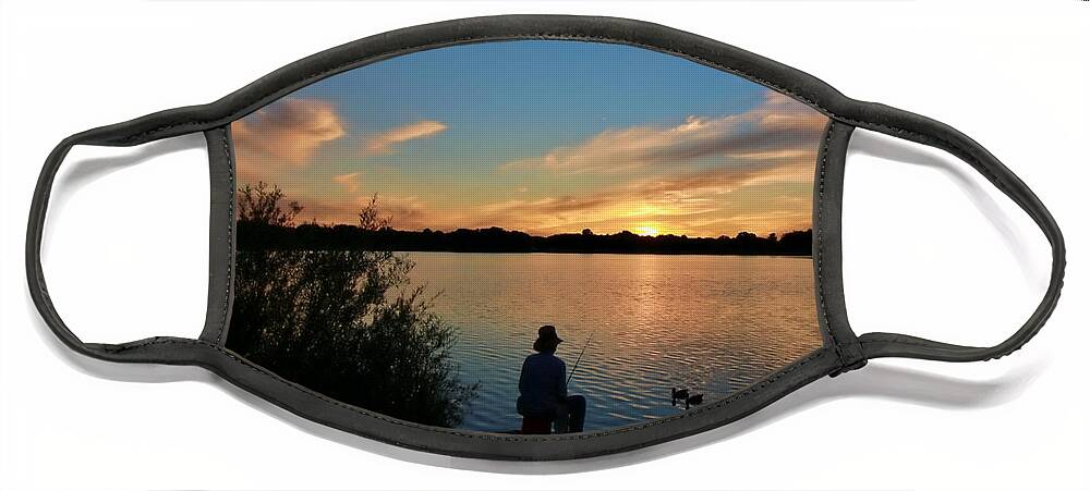 Landscape Face Mask featuring the photograph A fisherman's Dream by Mary Walchuck