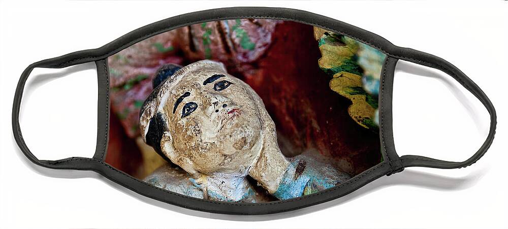 Birman Face Mask featuring the photograph A little Burmese dreamer. Myanmar by Lie Yim