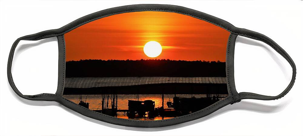 Sunrise Face Mask featuring the photograph A Monday Sun Day by Ed Williams