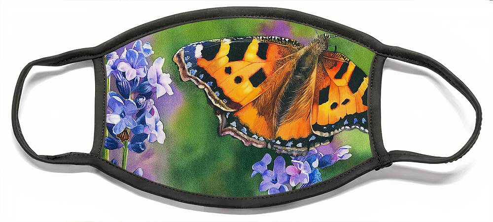 Butterfly Face Mask featuring the painting A New Adventure by Espero Art