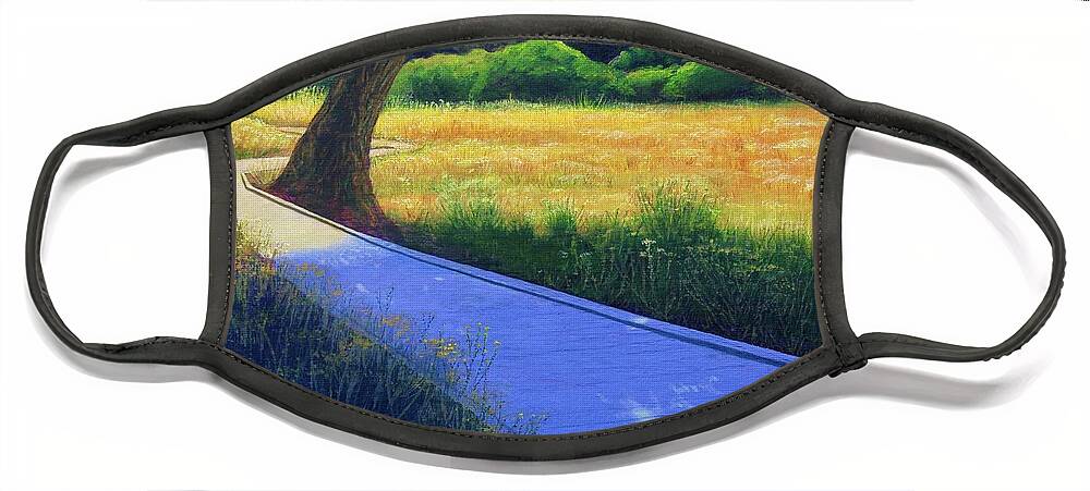 Kim Mcclinton Face Mask featuring the painting A Path a Day by Kim McClinton