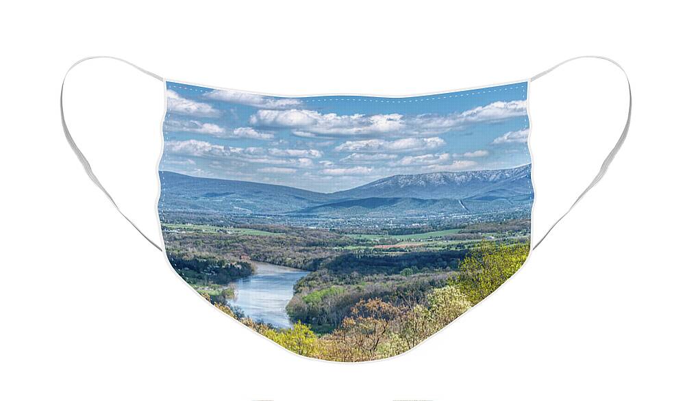 Spring Face Mask featuring the photograph A Perfect Shenandoah Valley Day by Lara Ellis