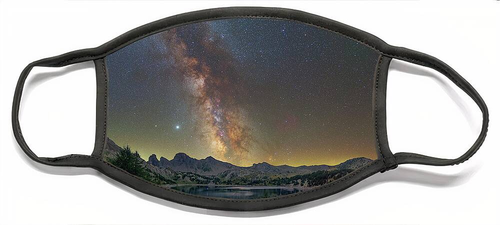 Milky Way Face Mask featuring the photograph A Piece of Paradise by Ralf Rohner