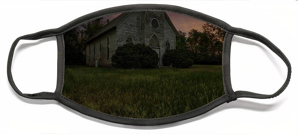 Church Face Mask featuring the photograph A Singularity by Aaron J Groen