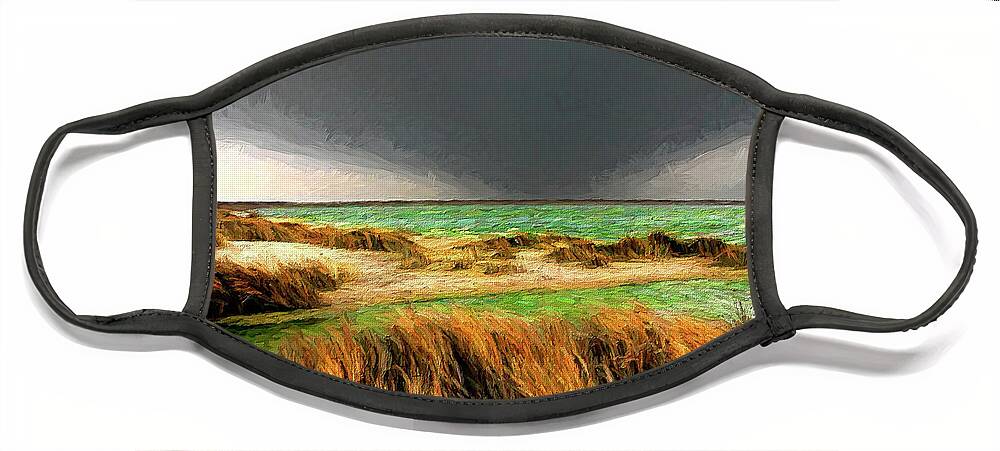Outer Banks Face Mask featuring the photograph A Storm Approaching the Outer Banks ap by Dan Carmichael