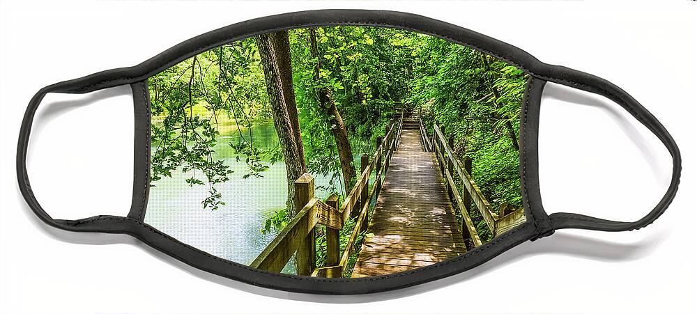 Ozarks Face Mask featuring the photograph A Tranquil Hike by Jennifer White