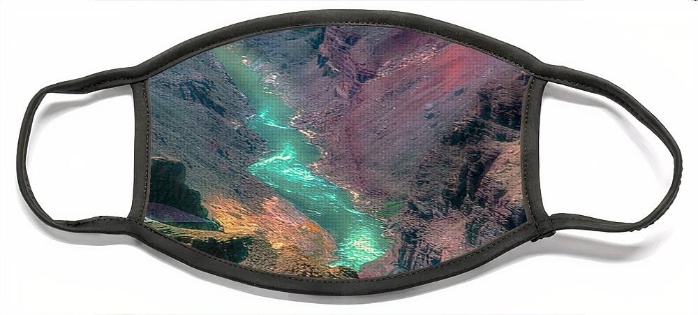 Abstract Face Mask featuring the photograph A view of Grand Canyon by Patricia Dennis