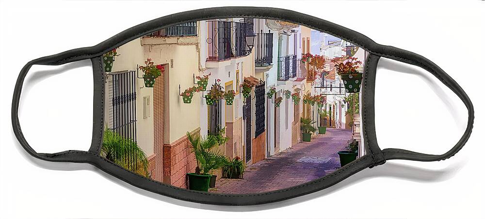 Andalusian City Face Mask featuring the photograph A visit to the city of Estepona - 7 by Jordi Carrio Jamila