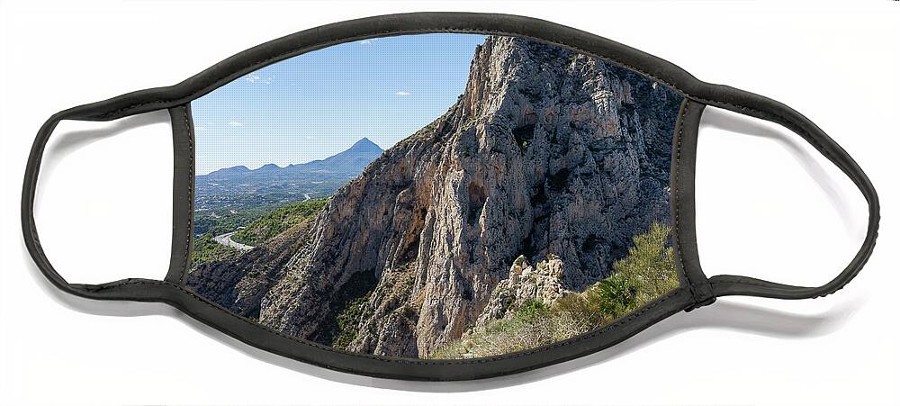 Mountain Landscape Face Mask featuring the photograph Above the Canyon of Mascarat by Adriana Mueller