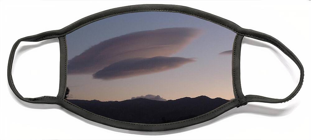 Clouds Face Mask featuring the photograph Above the Clouds by Leslie Porter