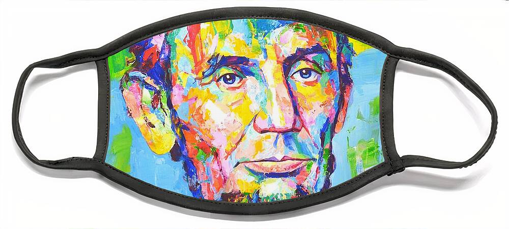 Abraham Lincoln Face Mask featuring the painting 	Abraham Lincoln by Iryna Kastsova