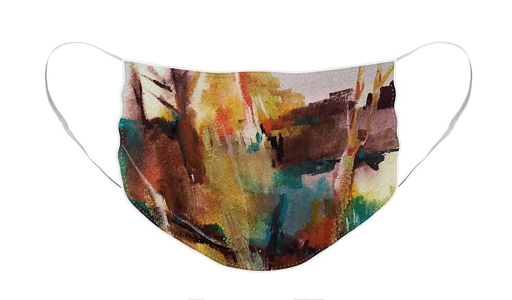 Abstract Face Mask featuring the painting Abstract I by Judith Levins