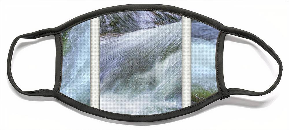 Waves Face Mask featuring the photograph Abstract Of A Mountain Stream by James Woody