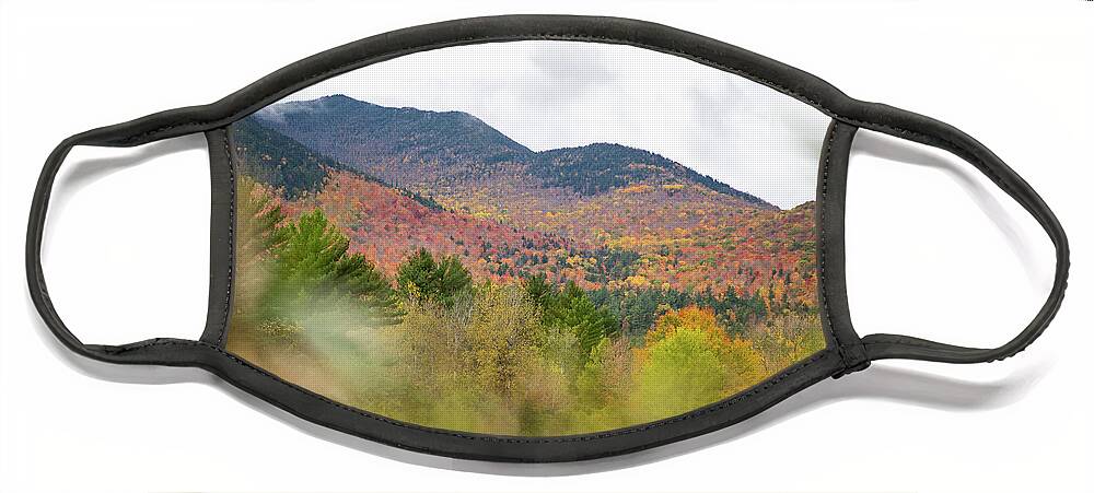 Lake Placid Face Mask featuring the photograph Adirondack Hillside by Dave Niedbala