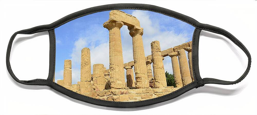 Agrigento Face Mask featuring the photograph Agrigento, Valley of the Kings 1 by Regina Muscarella