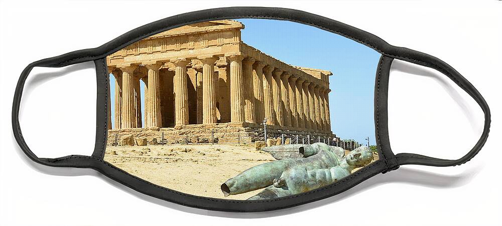 Agrigento Face Mask featuring the photograph Agrigento, Valley of the Kings 2 by Regina Muscarella
