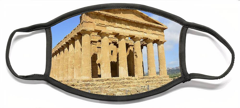 Agrigento Face Mask featuring the photograph Agrigento, Valley of the Kings 3 by Regina Muscarella