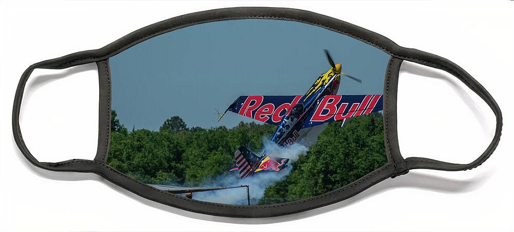 Airplane Face Mask featuring the photograph Airplane Takeoff by Carolyn Hutchins