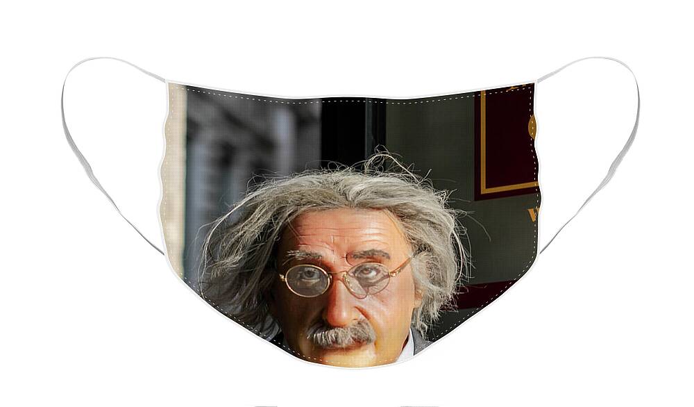 Albert Einstein Face Mask featuring the photograph Albert Einstein Wax figure Wall Art by Stefano Senise