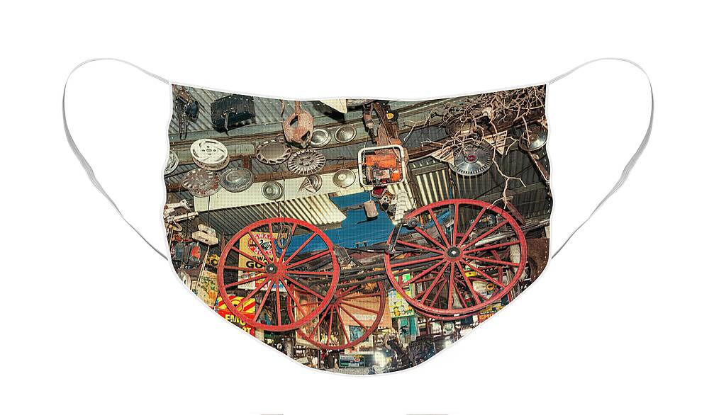 Wheels Face Mask featuring the photograph All Hung Up by Elaine Teague