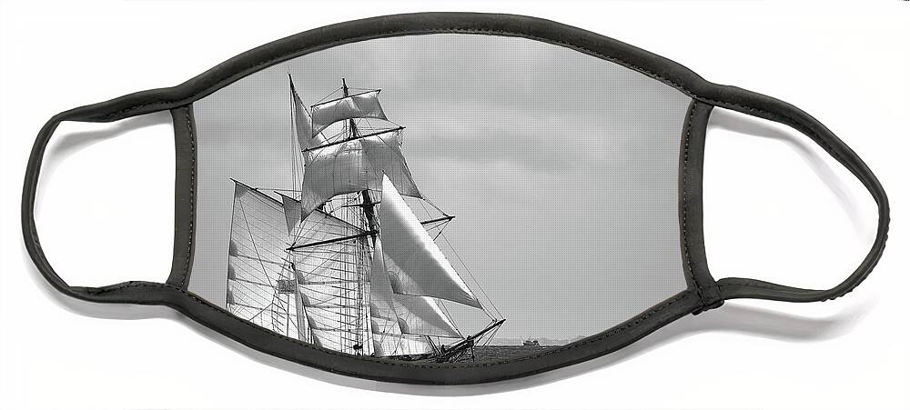19th Face Mask featuring the photograph All sails out. II by Frederic Bourrigaud