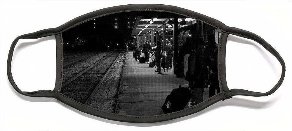 Travel Face Mask featuring the photograph Amtrack Train Station by Frank J Casella