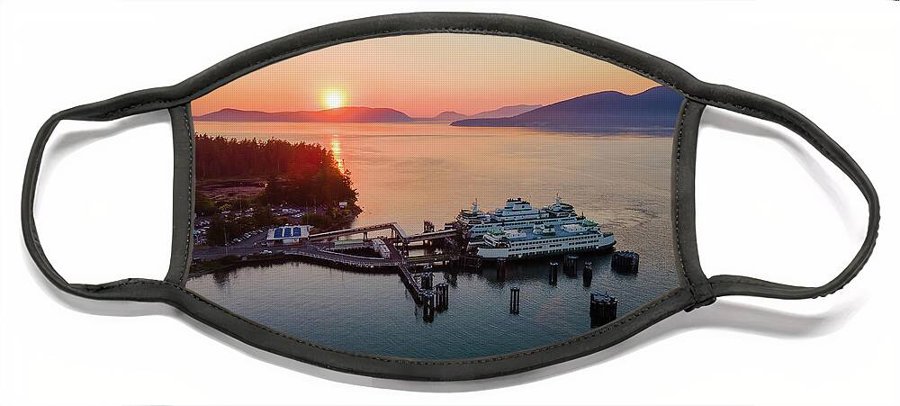 Anacortes Face Mask featuring the photograph Anacortes Terminal 1 by Michael Rauwolf