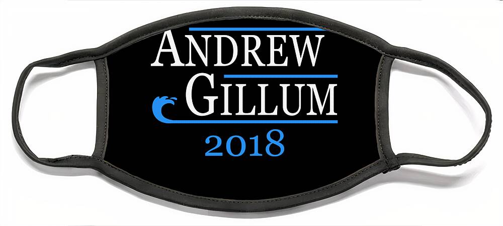 Funny Face Mask featuring the digital art Andrew Gillum Blue Wave 2018 Florida by Flippin Sweet Gear