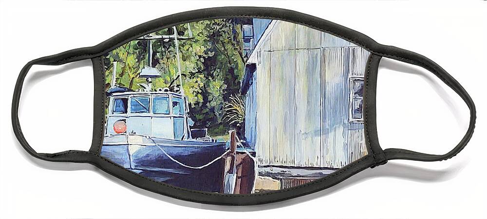 Fishing Boat. Water Face Mask featuring the painting Another Day's Catch by William Brody