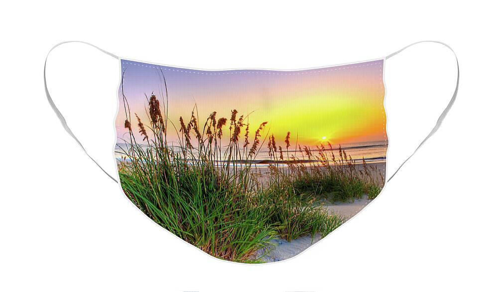 North Carolina Face Mask featuring the photograph Another Stunning Sunrise on the Outer Banks by Dan Carmichael