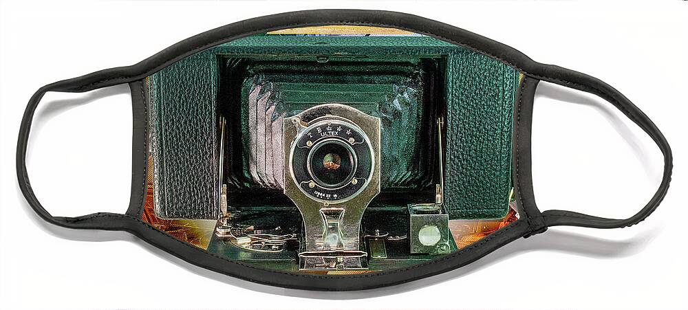 Kodak Face Mask featuring the digital art Ansco No. 3a Folding Buster Brown by Anthony Ellis