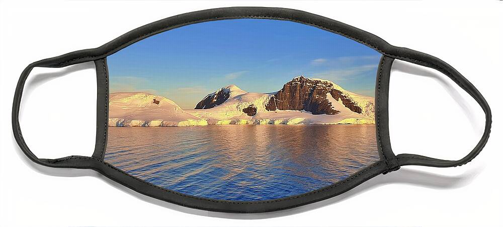 Antarctica Face Mask featuring the photograph Antarctica Glow by Andrea Whitaker