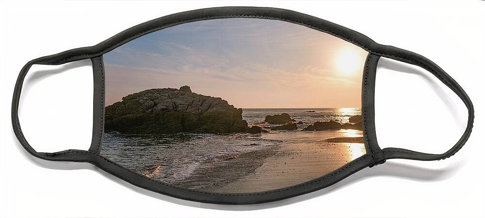 Beach Face Mask featuring the photograph Approaching Sunset at the Beach by Matthew DeGrushe