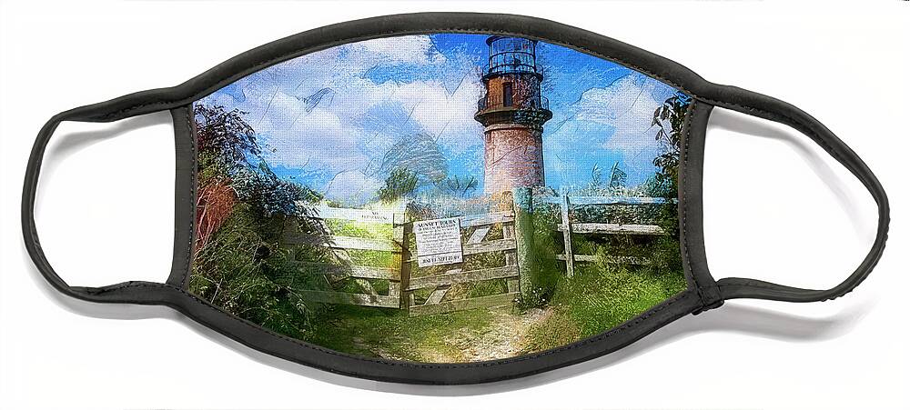 Martha's Vineyard Face Mask featuring the photograph Aquinnah Light Or Gay Head by Jack Torcello