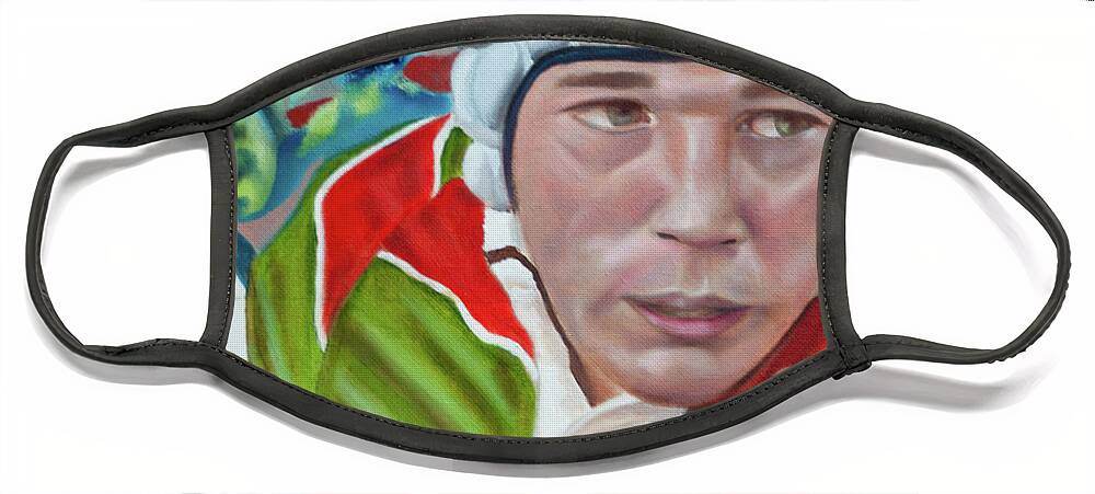 Rugby Face Mask featuring the painting ArchieK by James Lavott