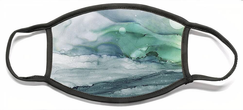 Sea Face Mask featuring the painting Arctic Sea by Gail Marten